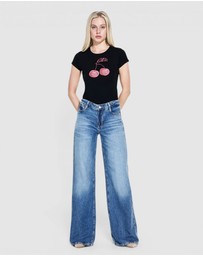 GUESS - Mid-Rise Sexy Palazzo Jeans