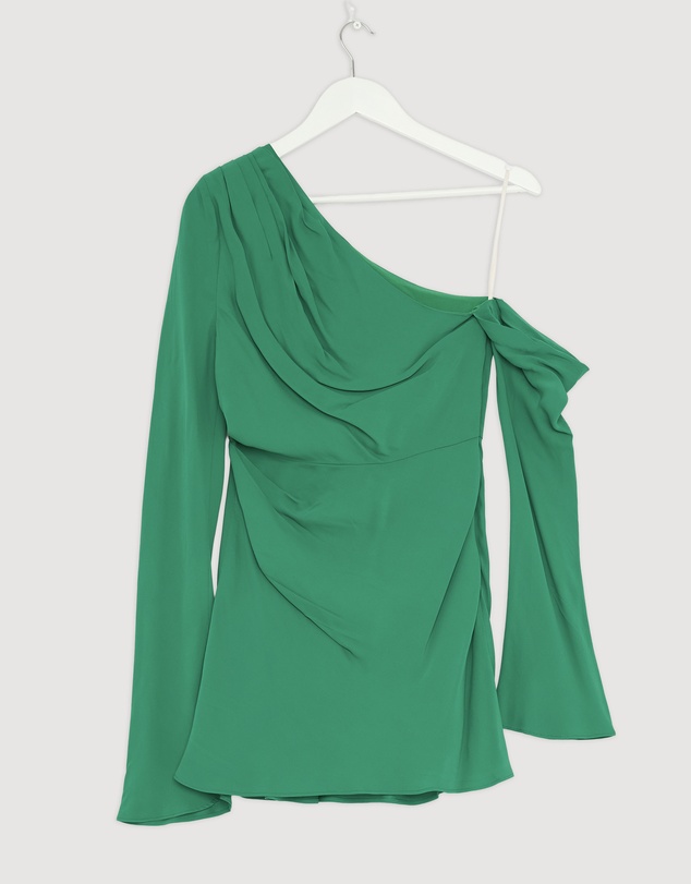 Revibe - Repaired Shona Joy Rio Off Shoulder Mini Dress - AU 8