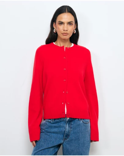 AERE - Isla Merino Wool Relaxed Cardigan