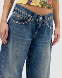 BDG By Urban Outfitters - Kayla Lowrider Studded Jeans