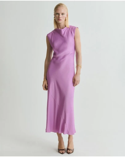 M.N.G - Noelis Satin Midi Dress