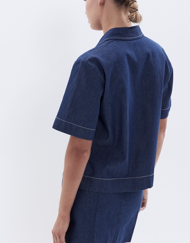 UNISON - Collared Denim Popover