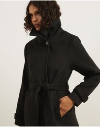 Atmos&Here - Nicky Wool Blend Funnel Neck Coat