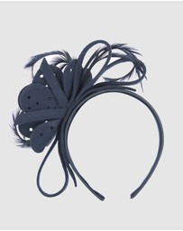 Max Alexander - Felt Navy Flower Fascinator