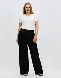 AERE - Straight Leg Linen Pants
