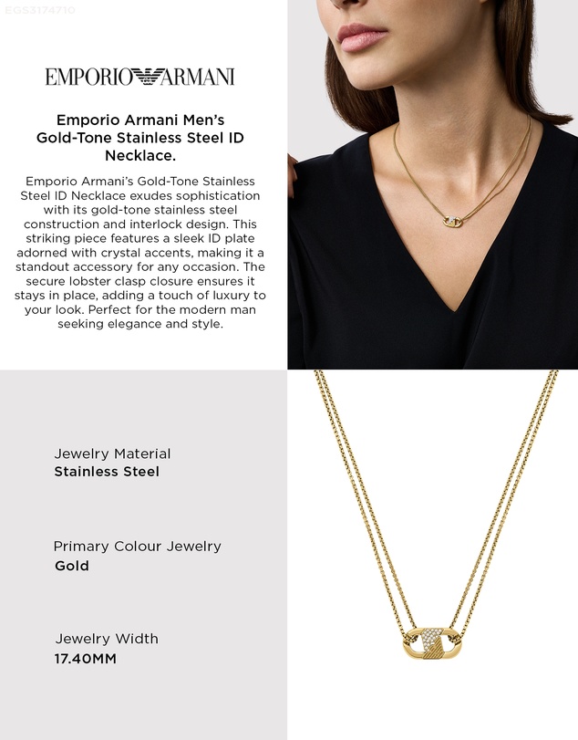 Emporio Armani - Gold Tone Necklace