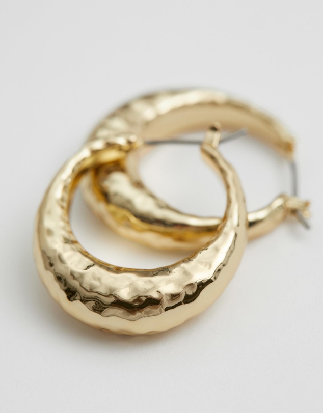 & Other Stories - Hammered Hoop Earrings