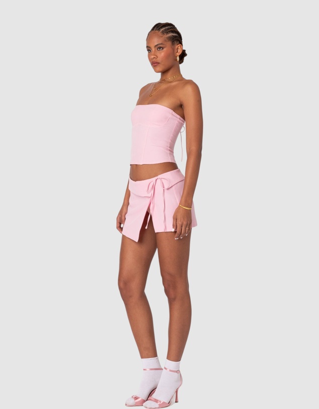 EDIKTED - Selena Asymmetric Wrap Mini Skirt