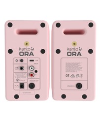 iWorld - Kanto ORA 100W Powered Reference Desktop Computer Speakers with Bluetooth 5.0 Pink