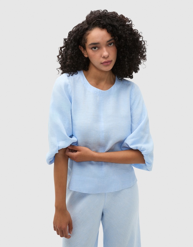 Seed Heritage - Core Linen Balloon Sleeve Top
