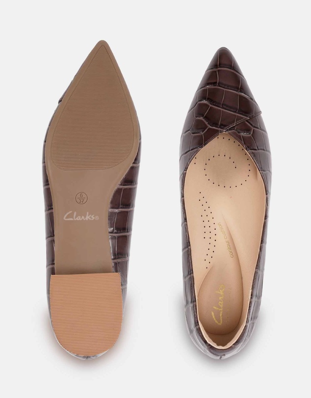 Clarks - Corrine Cognac Croc