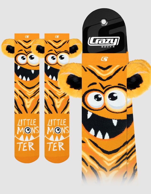 Crazy Skates - Crazy Socks Monster Orange Knee-High Socks
