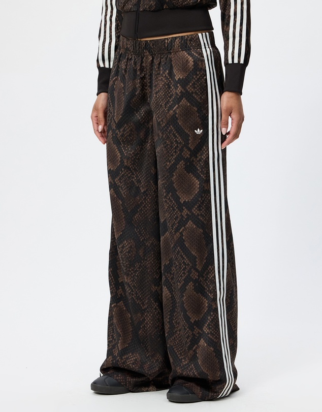 adidas Originals - Satin Snake Print Wide Leg Track Pants - ICONIC EXCLUSIVE