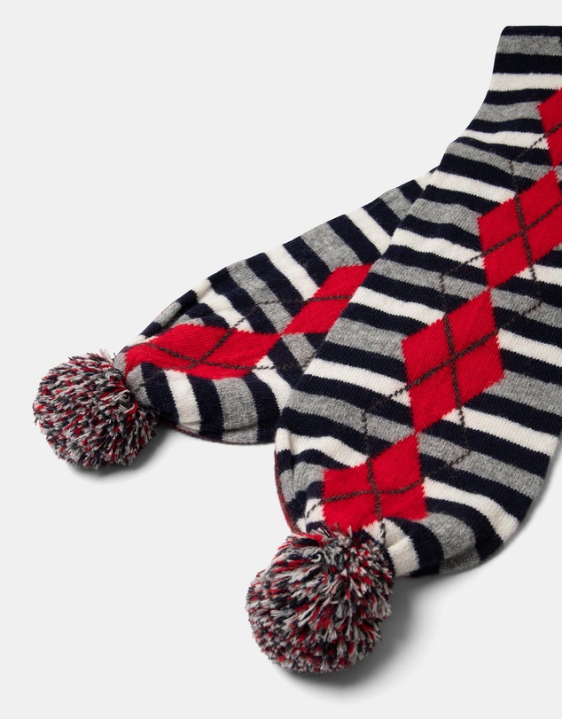Damson Madder - Pom Pom Scarf