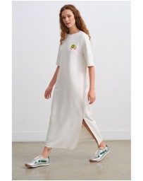 NEXT - Short Sleeve Crew Neck Jersey Back Graphic Midi Dress