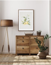 Olive et Oriel - Lemon on Linen III Art Print