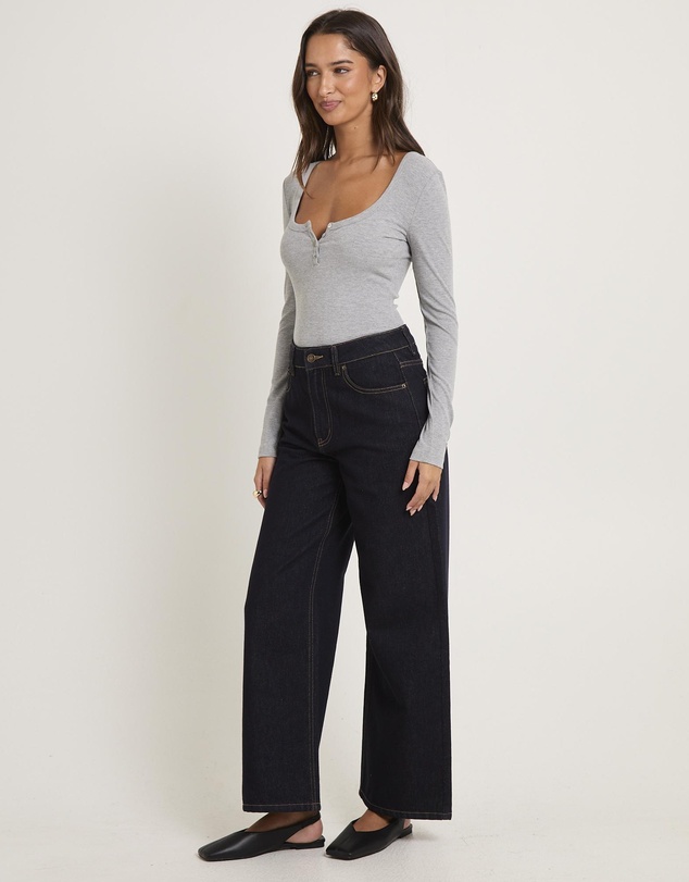 General Pants Co. Basics - Soft Knit Rib Button Bodysuit
