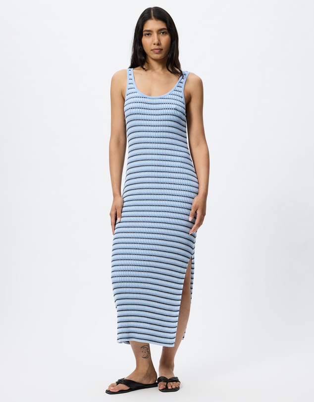 & Other Stories - Striped Rib-Knit Midi Dress