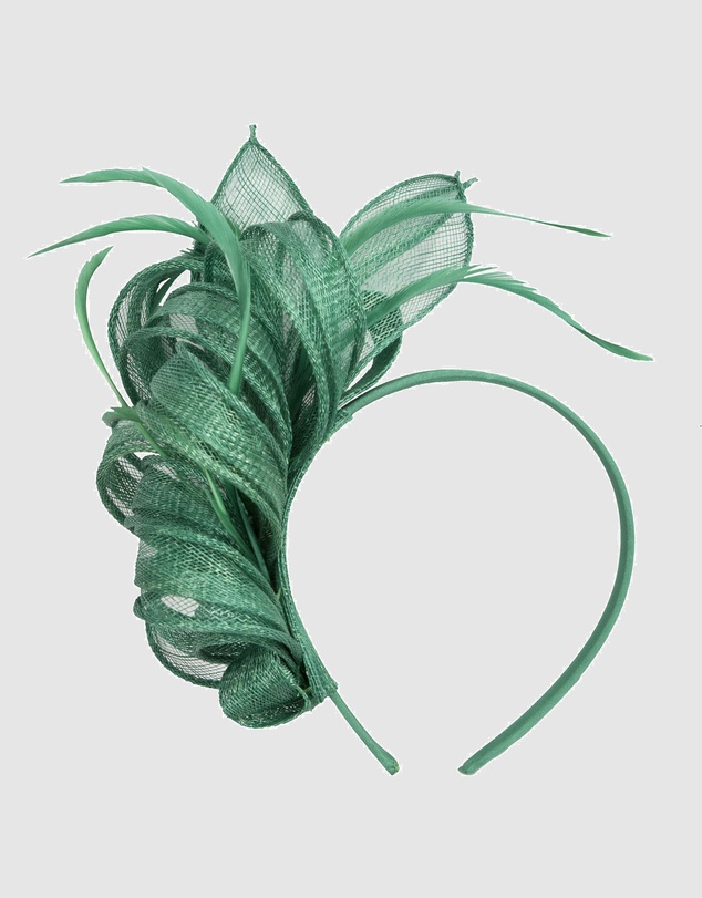 Max Alexander - Green Sinamay Loops Fascinator