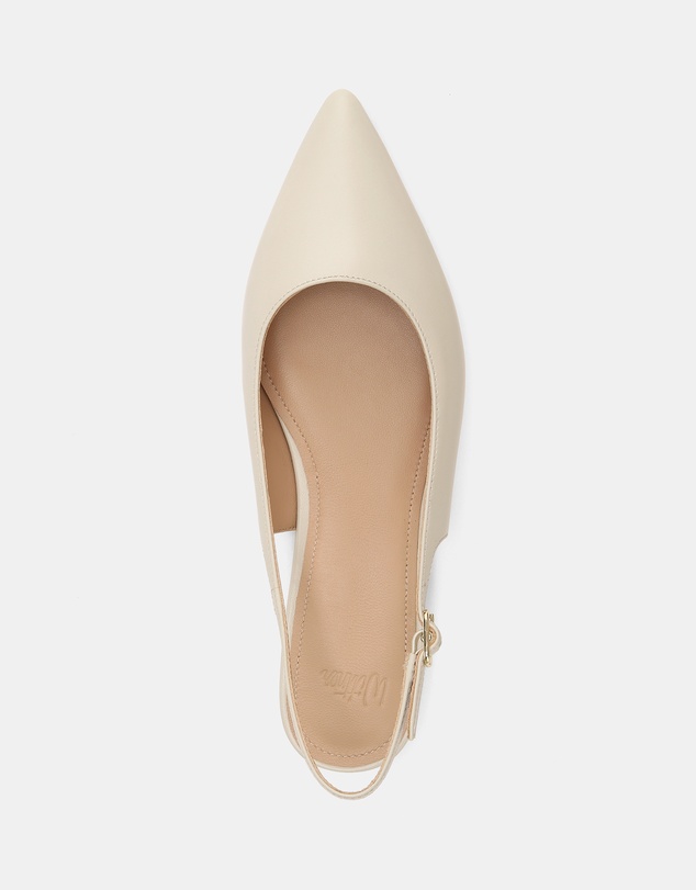 Wittner - Mary Hi Shine Leather Flat Slingbacks