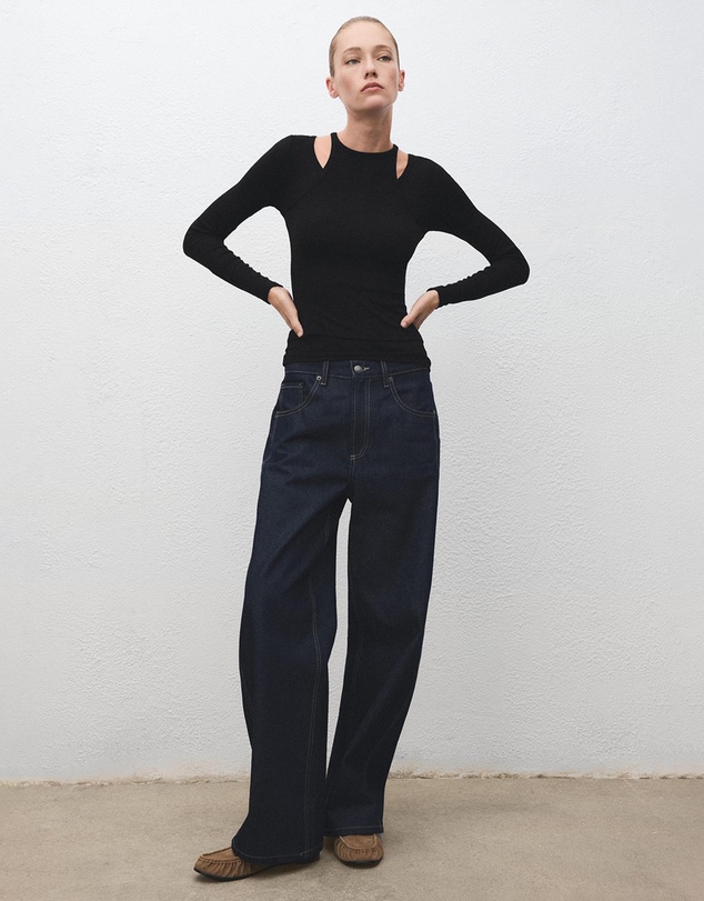 M.N.G - Ribbed Combined T-Shirt