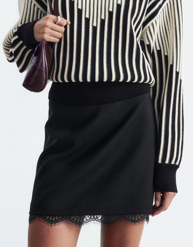 & Other Stories - Lace-Trim Mini Skirt