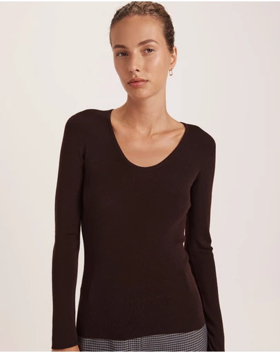 SABA - Janet Merino Wool Scoop Neck Knit