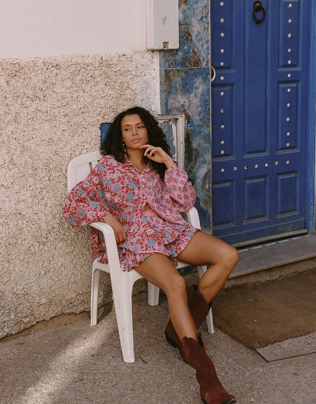 KINGA CSILLA - Kamala Block Print Chalm Shirt