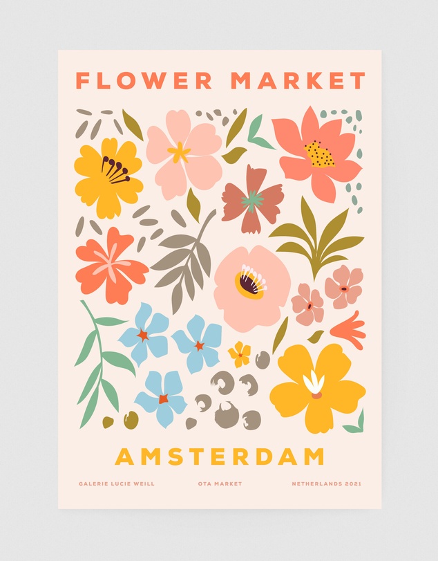 Inka Arthouse - Amsterdam Flower Market Art Print