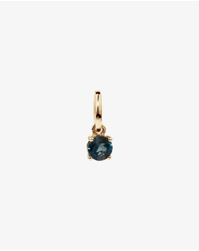 Michael Hill - Round London Blue Topaz Birthstone Pendant in 10kt Yellow Gold