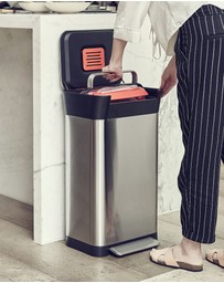 Joseph Joseph - Titan 30L Trash Compactor (Stainless Steel)
