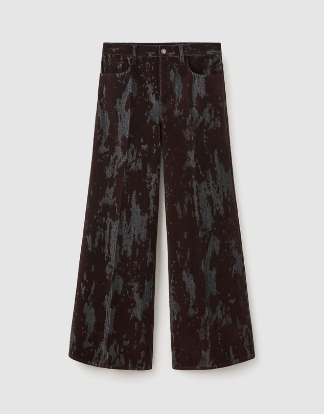 M.N.G - Wide-Leg Devoré Jeans
