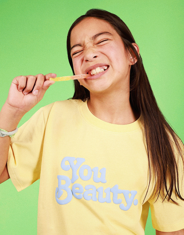 Skwosh - You Beauty Kids Slang Tee in Lemon