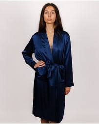 SILK MAGNOLIA - Silk Robe Dressing Gown