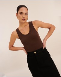 AERE - Cotton Scoop Tank