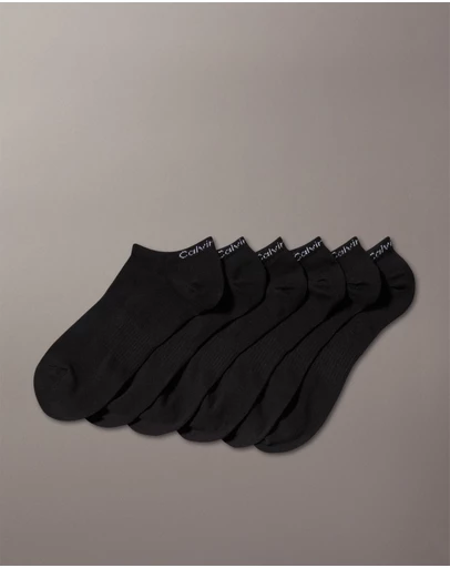 Calvin Klein - Womens 6 Pack Logo No-Show Socks