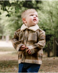 Kynd Baby - Gingham Shacket in Multi Check