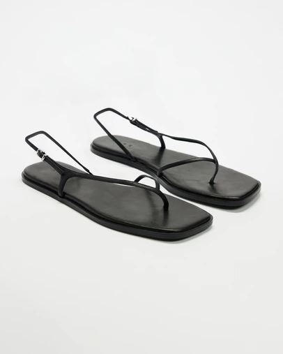 AERE - Clover Leather Thong Sandals - Women's