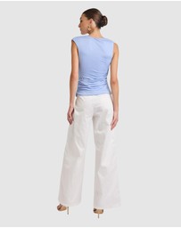 Honey and Beau - Lorena Asymmetrical Jersey Top