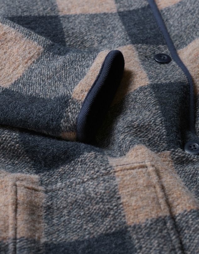 Seasalt - Seasalt Cornwall Navy Merywen Checked Jacket