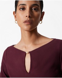 & Other Stories - Long-Sleeve Keyhole Top