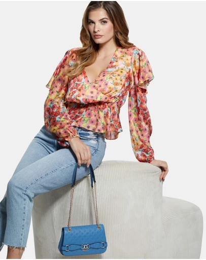 GUESS - Arlena Logo Convertible Crossbody Flap Bag