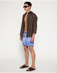 Camilla - Mid Length Boardshorts With Elastic Waist