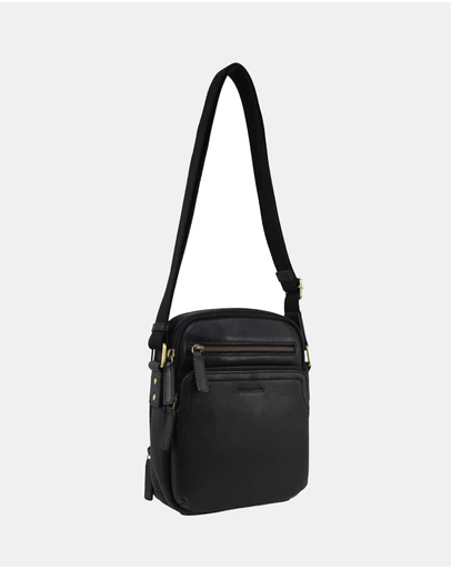 Pierre Cardin - Pierre Cardin Men's Leather Compact Crossbody Bag