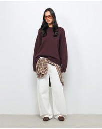 AERE - Nola Oversized Cashmere Blend Knit Jumper