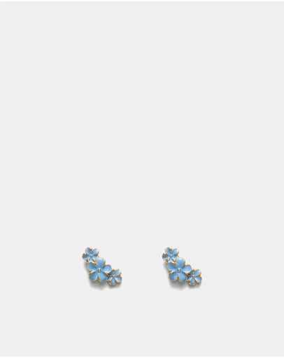 MIMCO - Garden Climber Stud Earrings - Cornflower Blue