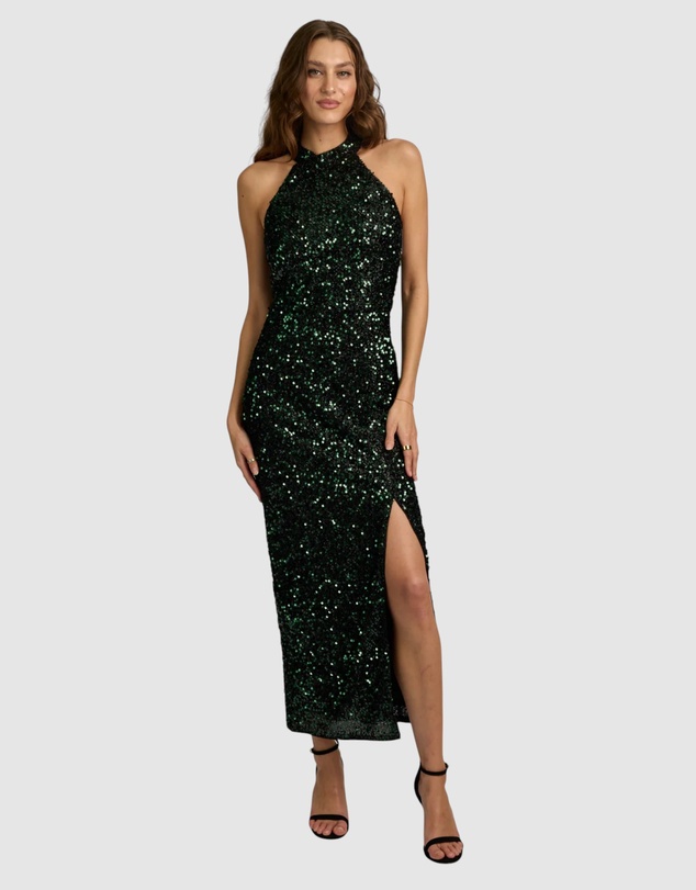 Romance by Honey and Beau - Marionne High Neck Maxi Dress