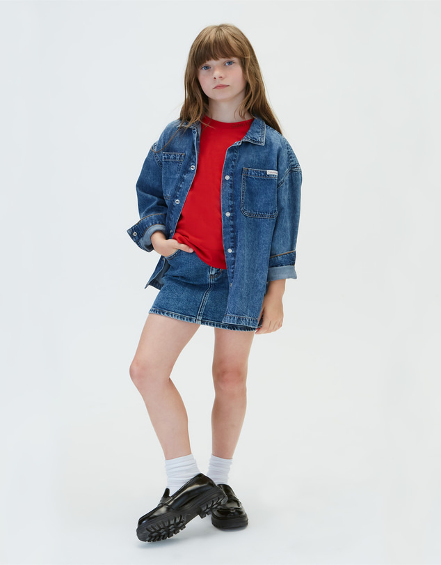 Calvin Klein Jeans - Girls Neckline Embroidered T-Shirt