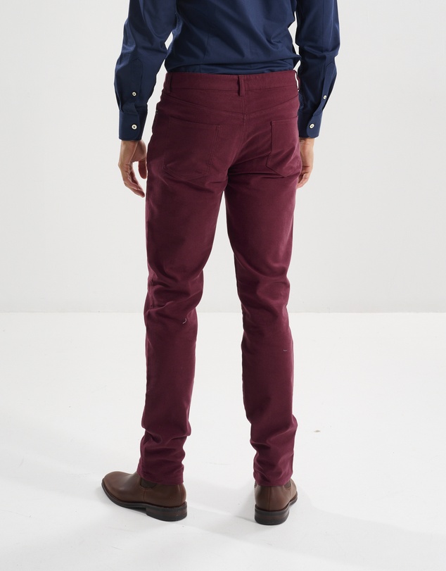 3 Wise Men - 3 Wise Men Ruxton Moleskin Trouser - Burgundy