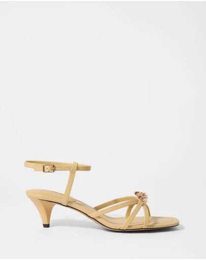 & Other Stories - Embellished Heeled Leather Sandals